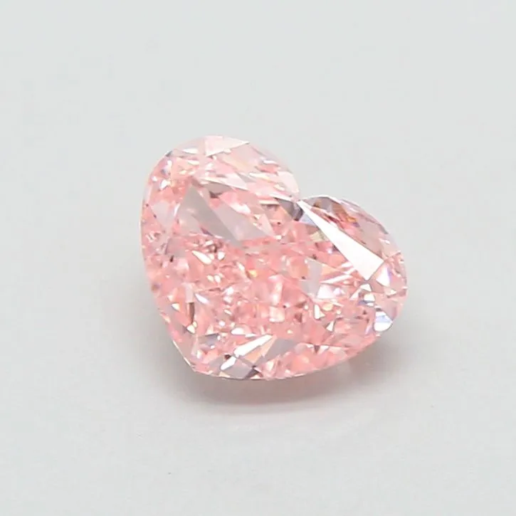 1.00ct HEART Fancy Vivid Pink VS2 Coloured Lab diamond