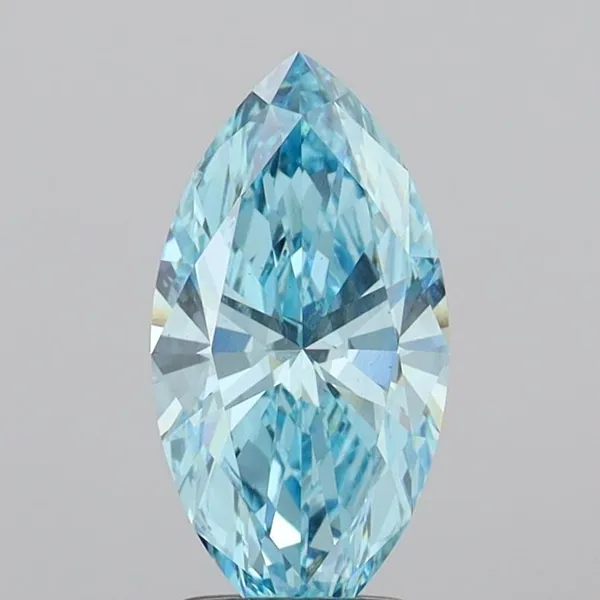 1.71ct MARQUISE Fancy Vivid Blue VS1 Coloured Lab diamond