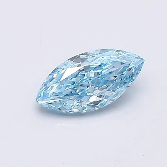 0.32ct MARQUISE Fancy Vivid Blue VS1 Coloured Lab diamond