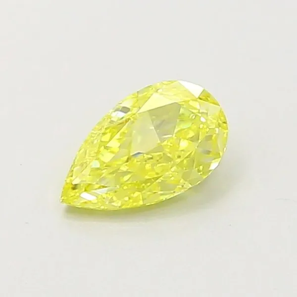 0.48ct PEAR Fancy Intense Yellow VS2 Coloured Lab diamond