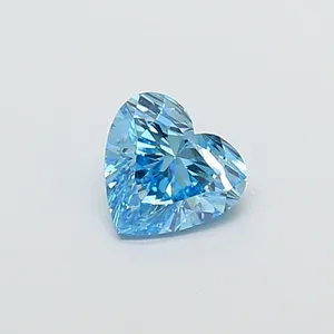 1ct HEART Fancy Vivid Blue SI1 Coloured Lab diamond