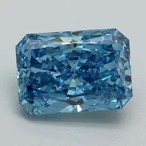 1.21ct RADIANT Fancy Vivid Blue VS1 Coloured Lab diamond