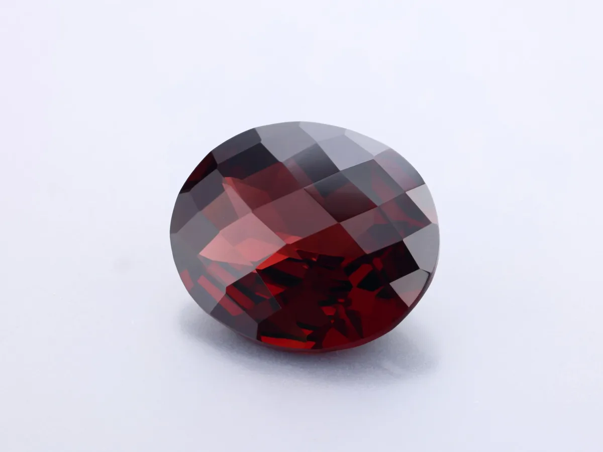 6.61ct Red Garnet, Chequerboard gemstone