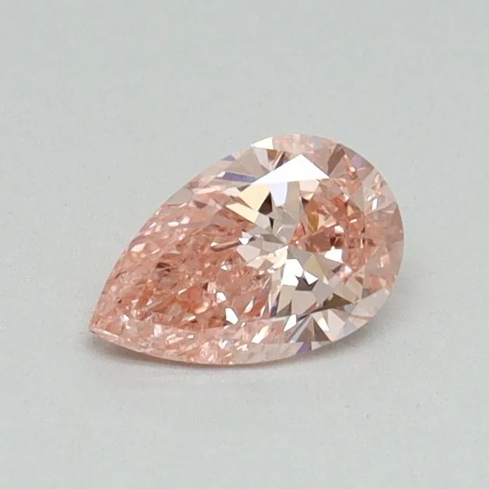 0.40ct PEAR Fancy Intense Pink SI2 Coloured Lab diamond