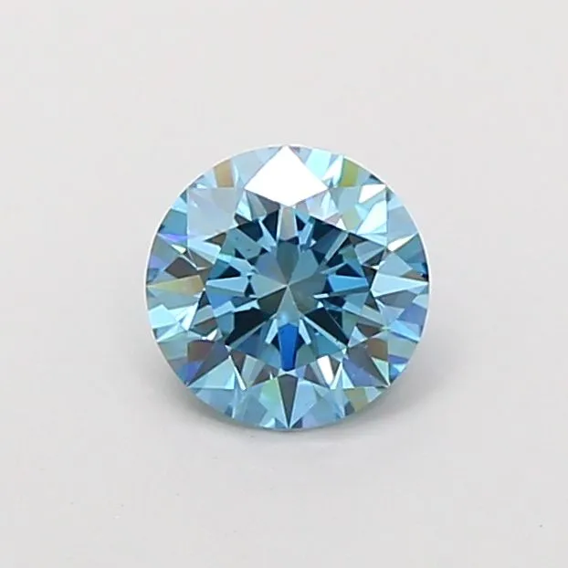 1.04ct ROUND Fancy Vivid Blue VS1 Coloured Lab diamond