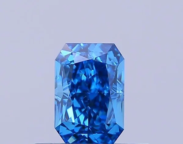 0.51ct RADIANT Fancy Vivid Blue VS2 Coloured Lab diamond