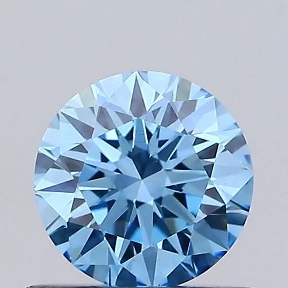 0.62ct ROUND Fancy Vivid Blue VS1 Coloured Lab diamond