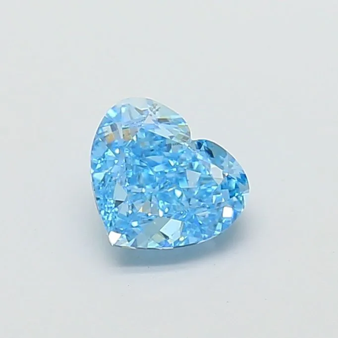1.51ct HEART Fancy Vivid Blue VVS2 Coloured Lab diamond