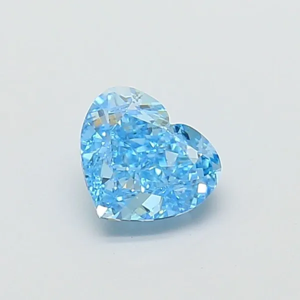 1.51ct HEART Fancy Vivid Blue VVS2 Coloured Lab diamond
