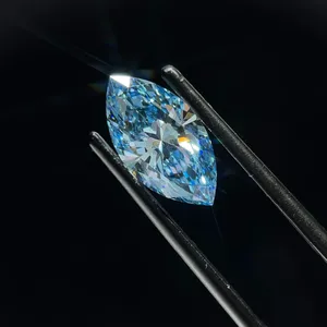 1.76ct MARQUISE Fancy Vivid Blue VS1 Coloured Lab diamond