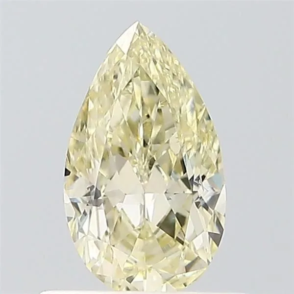 0.70ct PEAR Fancy Light Yellow VS2 Coloured Lab diamond
