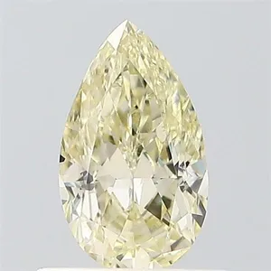 0.7ct PEAR Fancy Light Yellow VS2 Coloured Lab diamond