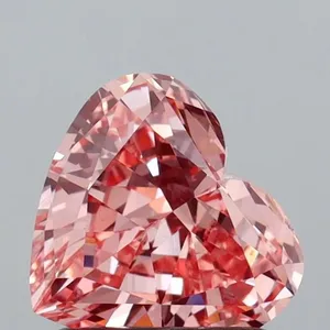 1.06ct HEART Fancy Vivid Pink VS2 Coloured Lab diamond