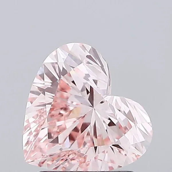1.45ct HEART Fancy Intense Pink VVS2 Coloured Lab diamond