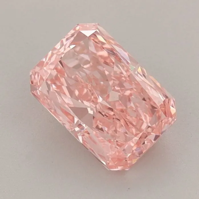 0.95ct RADIANT Fancy Vivid Pink VS1 Coloured Lab diamond