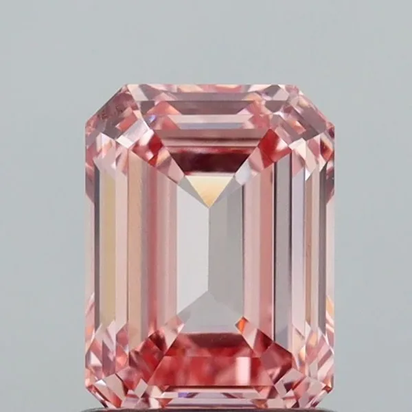 1.09ct EMERALD Fancy Vivid Pink VS1 Coloured Lab diamond