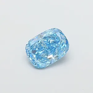 1.03ct CUSHION Fancy Vivid Blue VVS1 Coloured Lab diamond