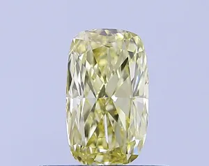 0.51ct CUSHION Fancy Yellow VS1 Coloured Lab diamond