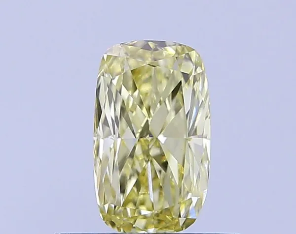 0.51ct CUSHION Fancy Yellow VS1 Coloured Lab diamond