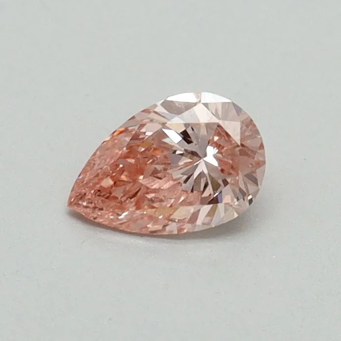0.30ct PEAR Fancy Vivid Pink SI1 Coloured Lab diamond