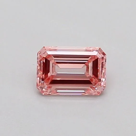 0.33ct EMERALD Fancy Intense Pink VS2 Coloured Lab diamond
