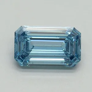 1ct EMERALD Fancy Vivid Blue VS2 Coloured Lab diamond