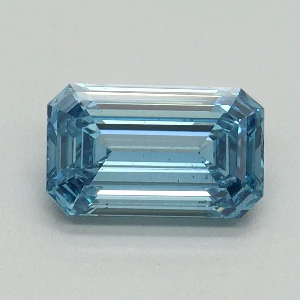 1ct EMERALD Fancy Vivid Blue VS2 Coloured Lab diamond