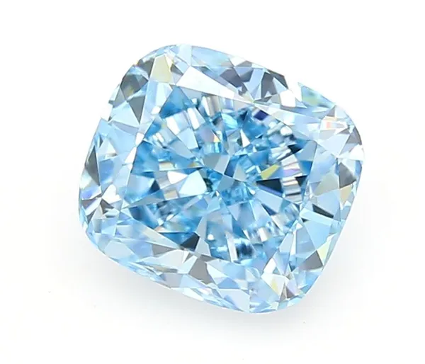 1.04ct CUSHION Fancy Vivid Blue VS1 Coloured Lab diamond