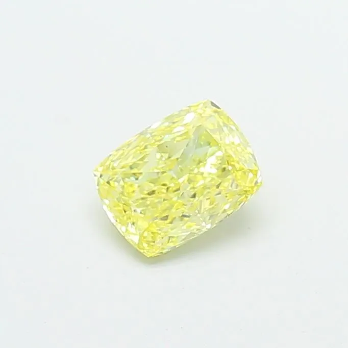 0.79ct CUSHION Fancy Intense Yellow VS1 Coloured Lab diamond