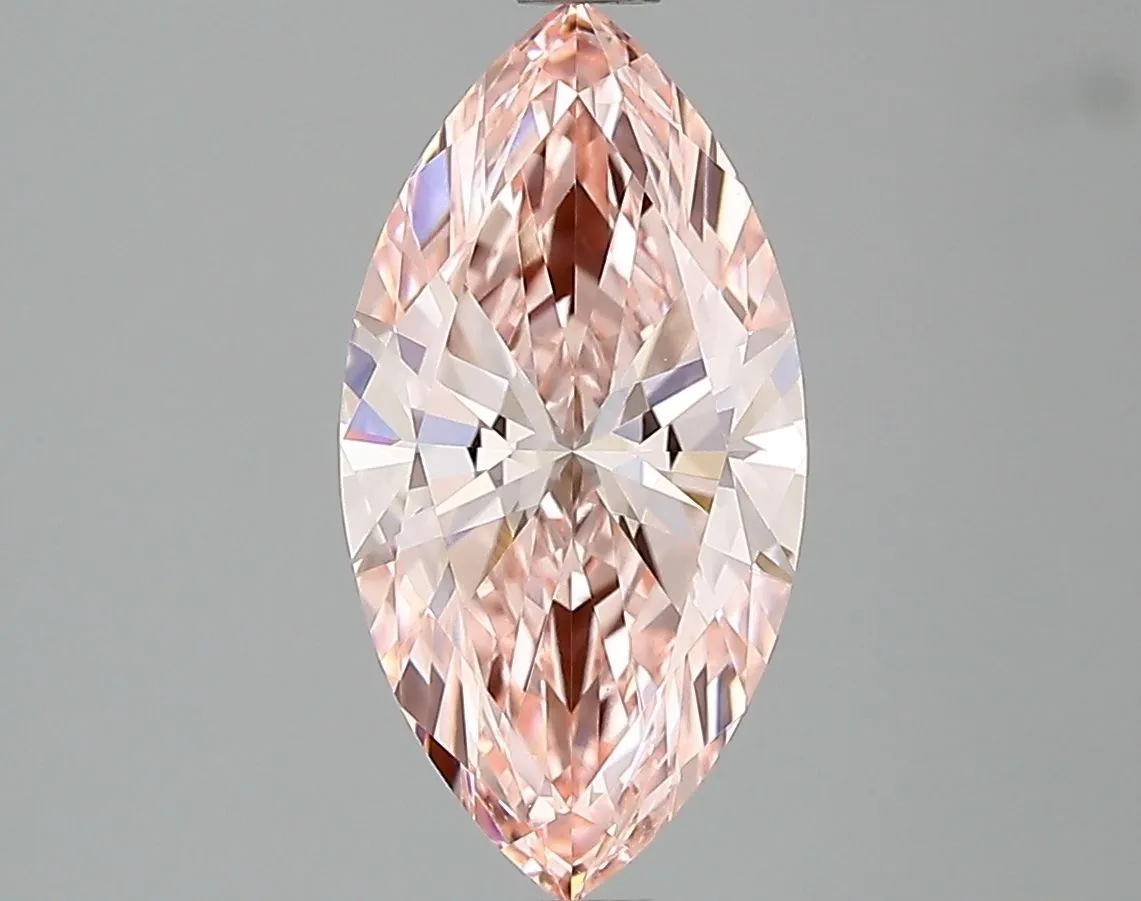 1.50ct MARQUISE Fancy Vivid Pink VVS2 Coloured Lab diamond