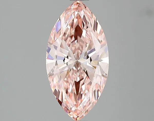 1.5ct MARQUISE Fancy Vivid Pink VVS2 Coloured Lab diamond