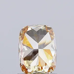 1.03ct CUSHION Fancy Light Brownish Yellow VS2 Coloured Lab diamond