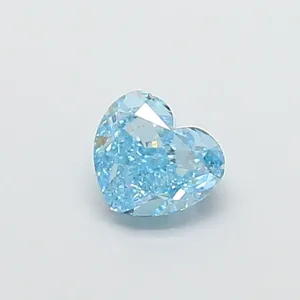 1.12ct HEART Fancy Vivid Blue VS1 Coloured Lab diamond
