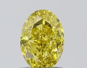 1.02ct OVAL Fancy Intense Yellow VVS2 Coloured Lab diamond