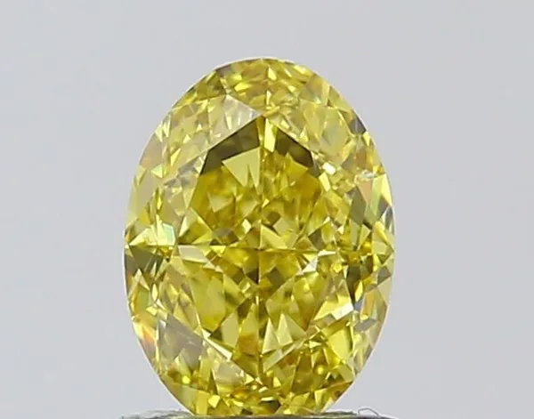 1.02ct OVAL Fancy Intense Yellow VVS2 Coloured Lab diamond