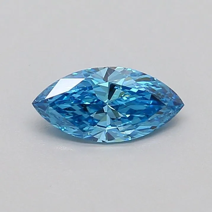 0.55ct MARQUISE Fancy Vivid Blue VS1 Coloured Lab diamond