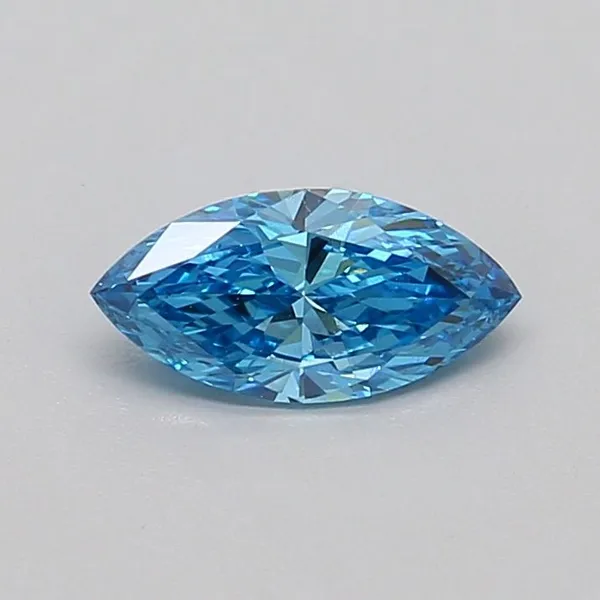 0.55ct MARQUISE Fancy Vivid Blue VS1 Coloured Lab diamond