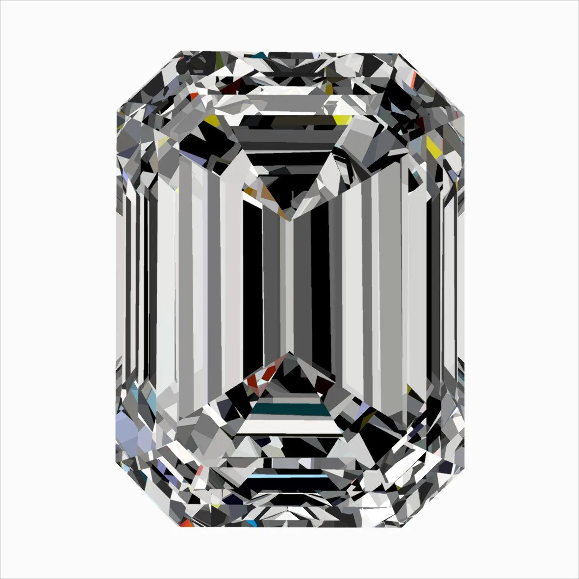 0.40ct EMERALD D VVS1 Natural diamond
