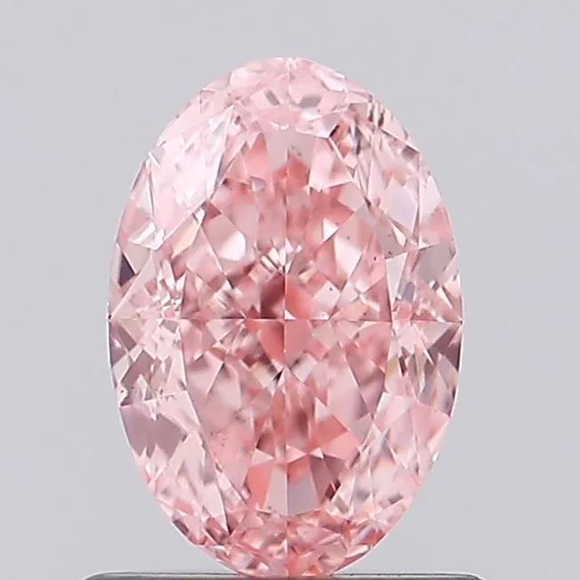 1.02ct OVAL Fancy Vivid Pink VS2 Coloured Lab diamond