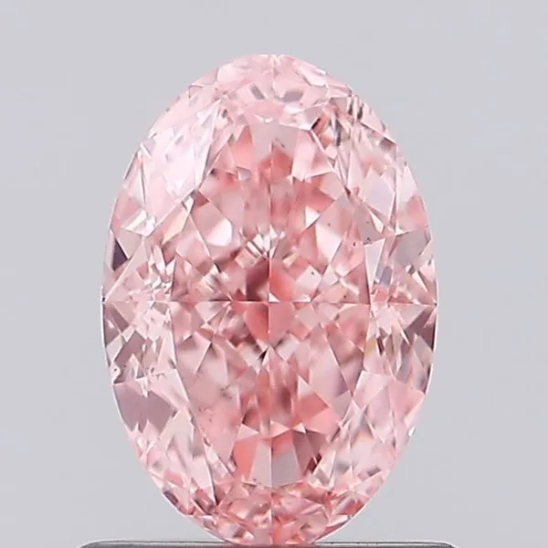 1.02ct OVAL Fancy Vivid Pink VS2 Coloured Lab diamond