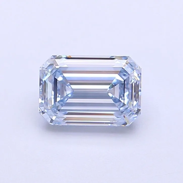 1.17ct EMERALD Fancy Blue VVS2 Coloured Lab diamond