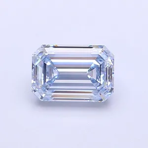 1.17ct EMERALD Fancy Blue VVS2 Coloured Lab diamond