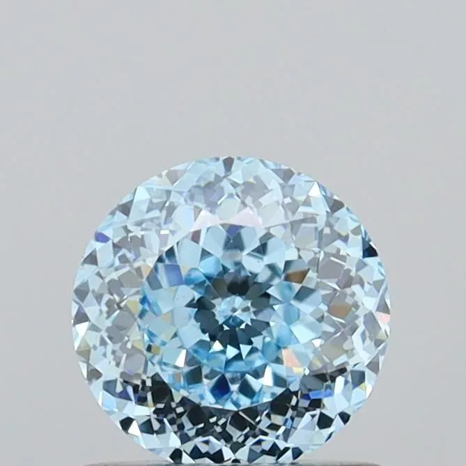 0.92ct ROUND Fancy Intense Blue VVS2 Coloured Lab diamond
