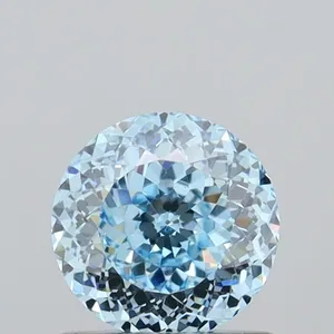 0.92ct ROUND Fancy Intense Blue VVS2 Coloured Lab diamond