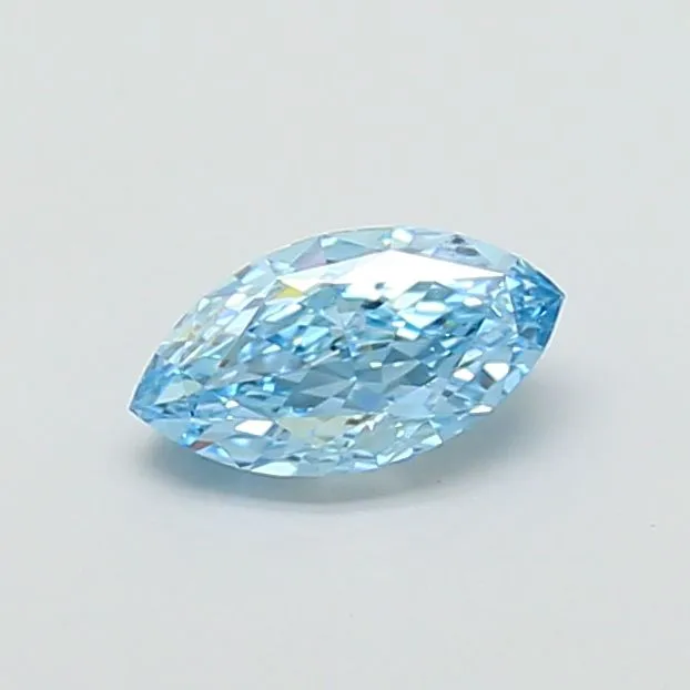 1.08ct MARQUISE Fancy Vivid Blue VVS2 Coloured Lab diamond