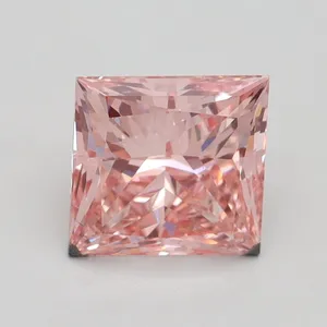 2ct PRINCESS Fancy Intense Pink SI1 Coloured Lab diamond