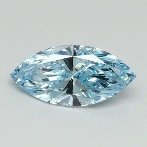 1ct MARQUISE Fancy Vivid Blue VS1 Coloured Lab diamond