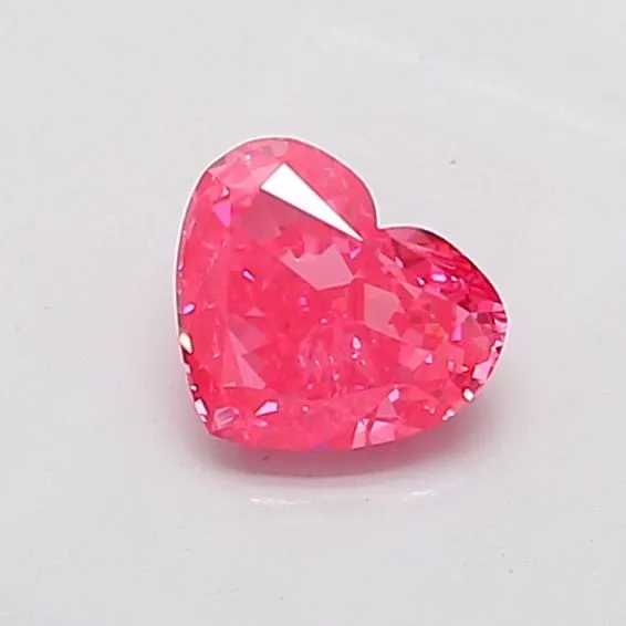 1.04ct HEART Fancy Vivid Pink SI2 Coloured Lab diamond