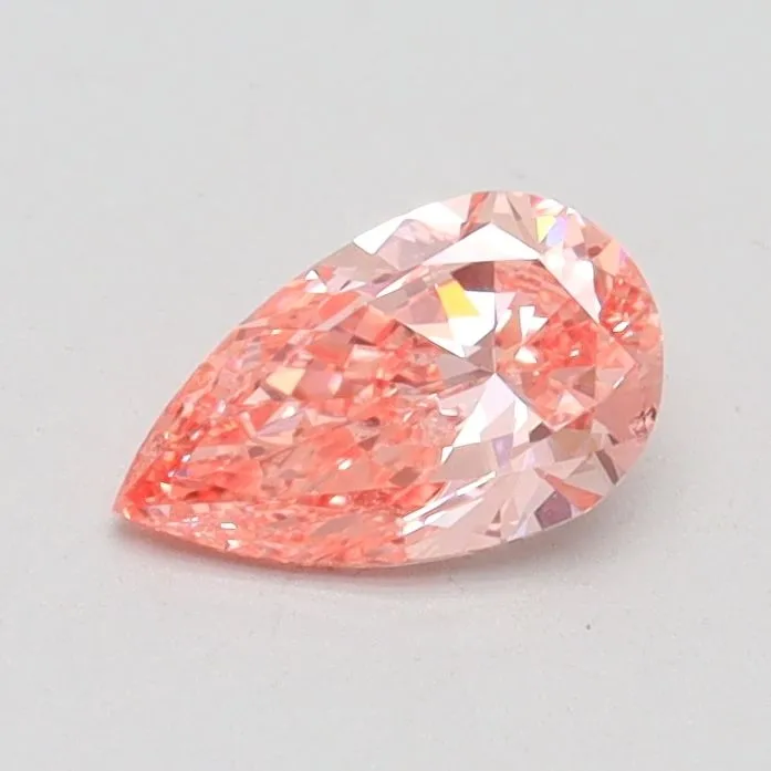 0.50ct PEAR Fancy Intense Pink SI1 Coloured Lab diamond
