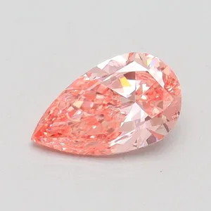0.5ct PEAR Fancy Intense Pink SI1 Coloured Lab diamond